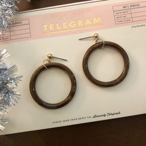 Jewelry - Maude Resin Hoop Earrings in Cocoa Jewelry - Maude Resin Hoop Earrings in Cocoa